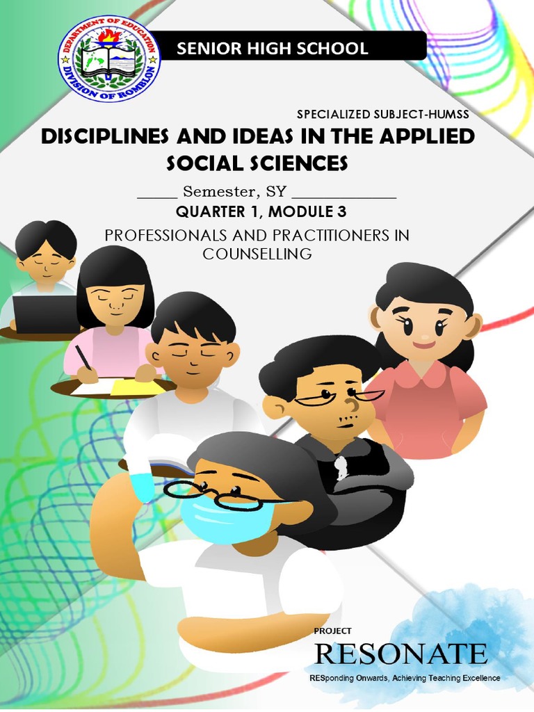 Q1 Module 3 DIASS | PDF | School Counselor | Psychotherapy