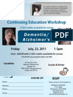 Alzheimer's Workshop Flyer