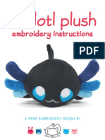 Axolotl Plush Embroidery Instructions
