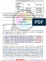 Course Name: Introduction To Macro-Economics Level: Ma / MSC