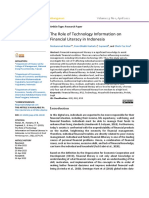 The Role of Technology Information On Finncial Literacy in Indonesia
