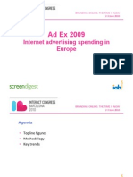 Internet Advertising Spending in Europe: Ad Ex 2009