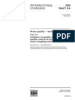 ISO 5667-14 (2014) Water Quality - Sampling - Part 14 Guidance On Quality Assurance and Quality Control of Environmental Water Sampling and Handling