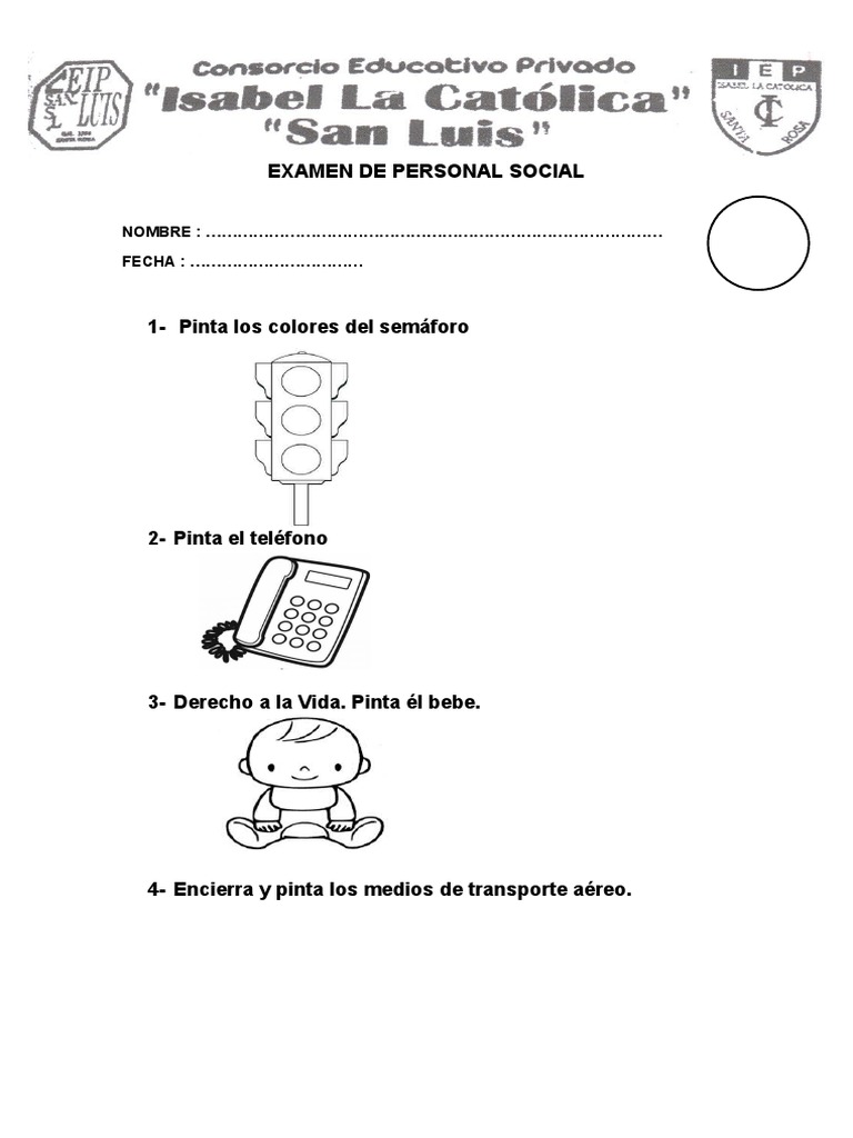 Examen Bimestral de Personal Social | PDF