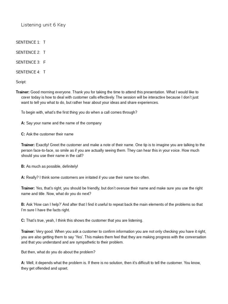 Effective Customer Call Handling Tips | PDF | Conversation