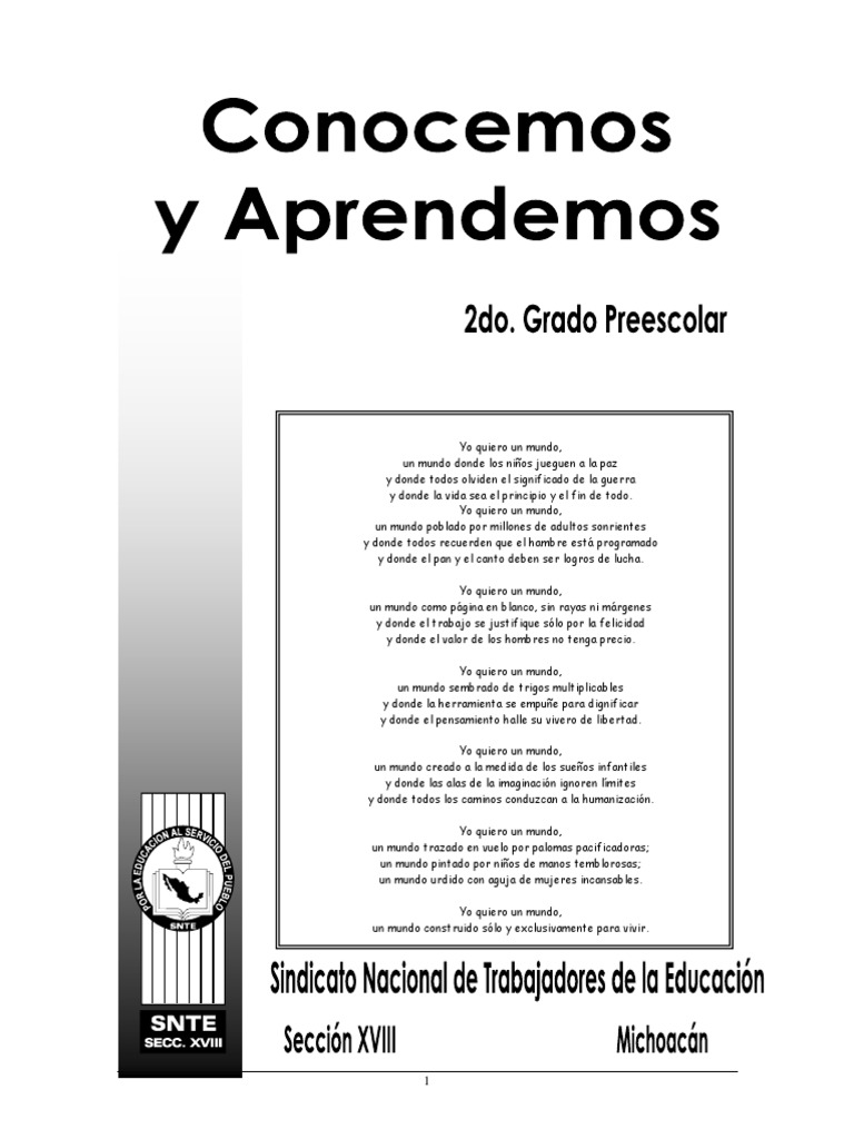 LIBRO PREESCOLAR 2° | PDF | Educación de la primera infancia