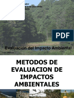 CLASE 13 METODOS DE EVALUACION DE IMPACTOS AMBIENTALES