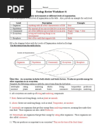 Ecology Review Worksheet 1 Answers