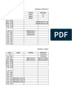 Horarios I Semestre