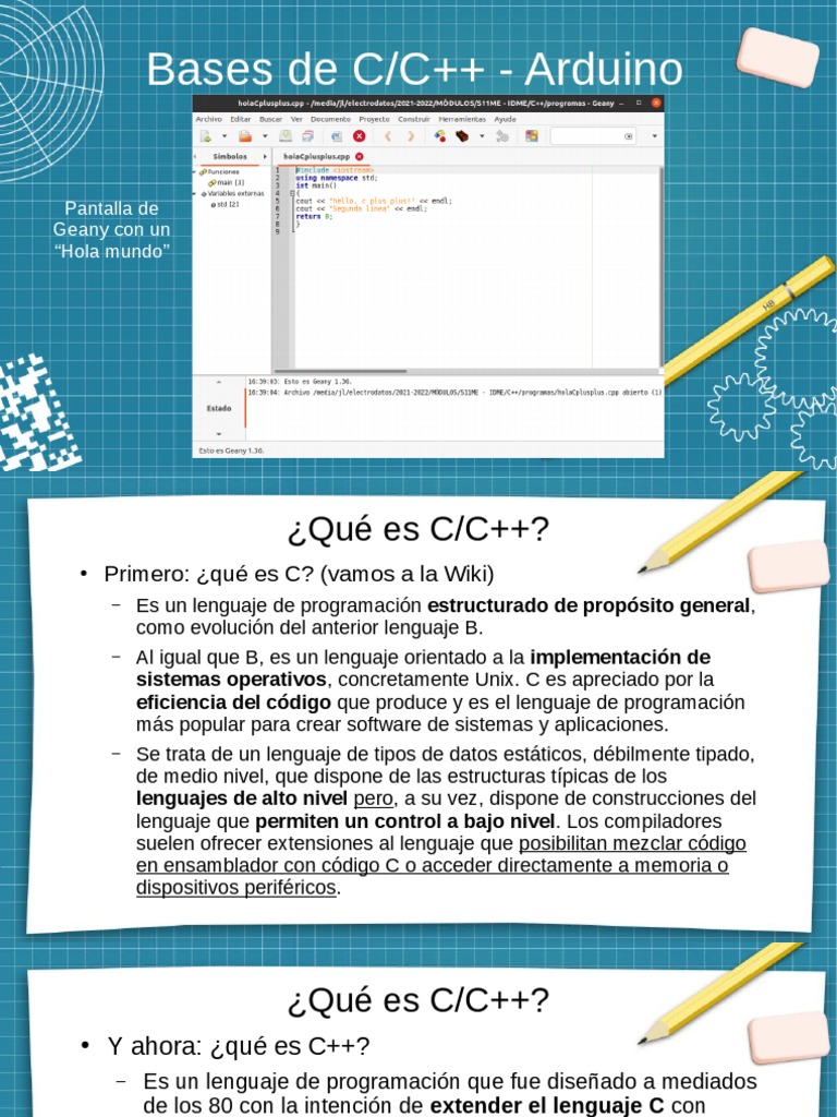 Bases de C++ - Arduino | PDF | C ++ | Lenguaje de programación