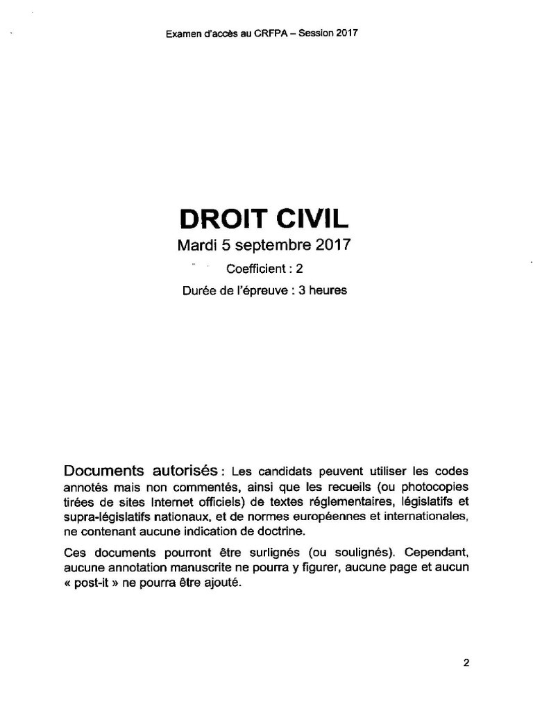 Droit Civil 2017 PDF