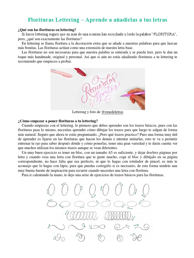 Florituras Lettering | PDF