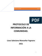 Protocolo de Informacin A La Comunidad.