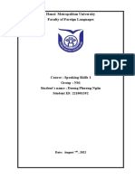 HMU Speaking Skills Course Document