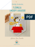 Molde Gratuito Snoopy Aviador