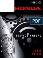 Honda XR80R XR100R - Service Repair Manual 1998 2003