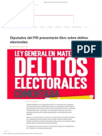 20-09-22 Diputados del PRI presentarán libro sobre delitos electorales