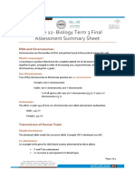 Grade 12 Biology Term 3 Assessment Summary