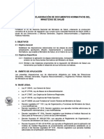 Normas para La Elaboración de Documentos Normativos Del Ministerio de Salud