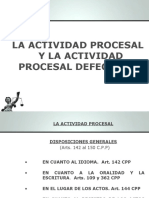Derecho Procesal Penal I. Actividad Procesal