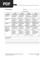 Roleplay Rubric