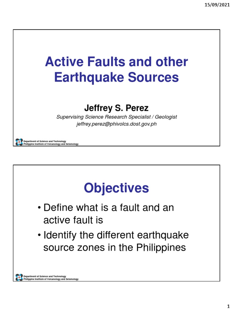 Active Faults in the Philippines | PDF | Fault (Geology) | Earthquakes
