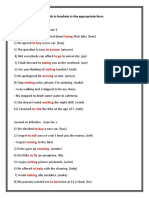 Lesson and Exercises 3 Verb Patterns 