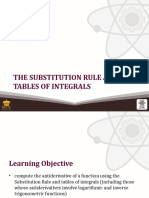 The Substitution Rule and Tables of Integrals