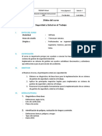 SILABO - Seguridad y Salud en El Trabajo