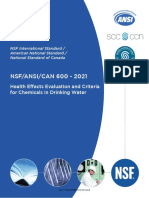 NSF/ANSI/CAN 600 - 2021: Health Effects Evaluation and Criteria For Chemicals in Drinking Water