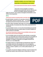 Reflexionamos Sobre Los Factores Que Afectan Nuestro Patrimonio Natural