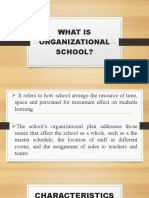 What Is Organizational School