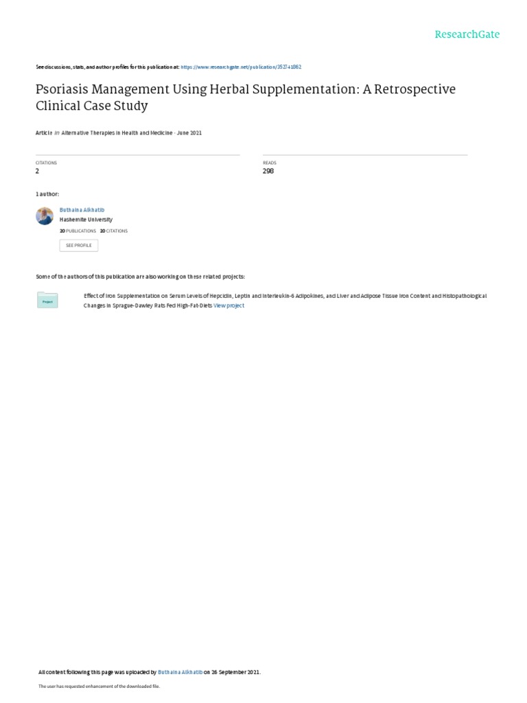 Psoriasis 2021 Casereport | PDF | Psoriasis | Dermatitis