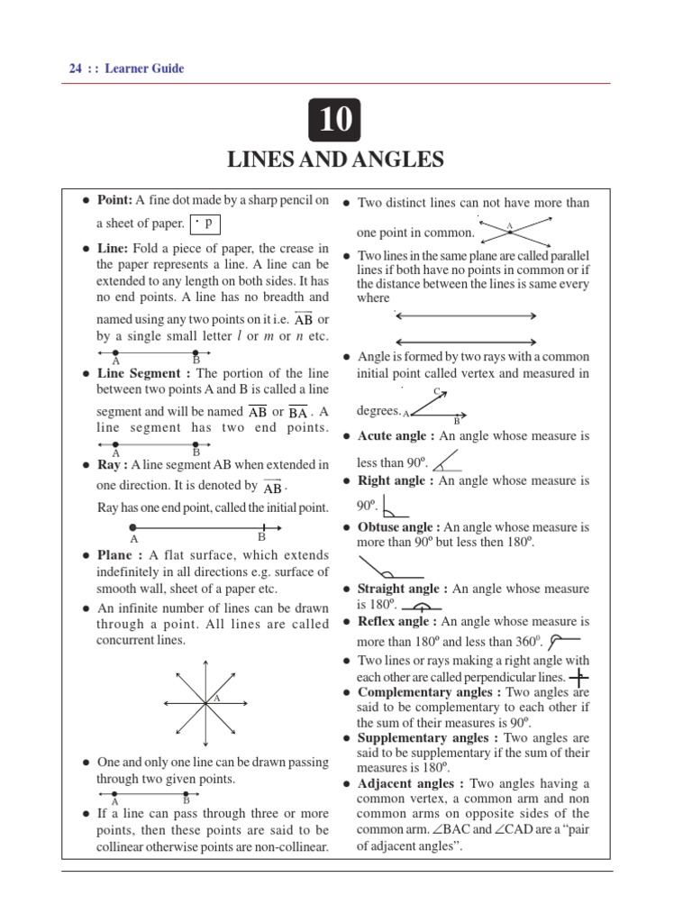 l10 Lines and Angles PDF Triangle Elementary Geometry