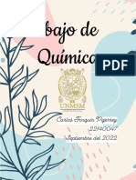 Trabajo de Química: Ejercicios de densidad, masa, volumen y conversión de unidades