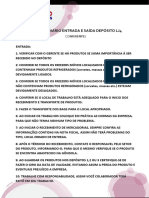 Checklist Diário Entrada e Saída Depósito Lj4