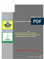 Mémoire du CTC-Diastode-Canada au CVJR-Togo