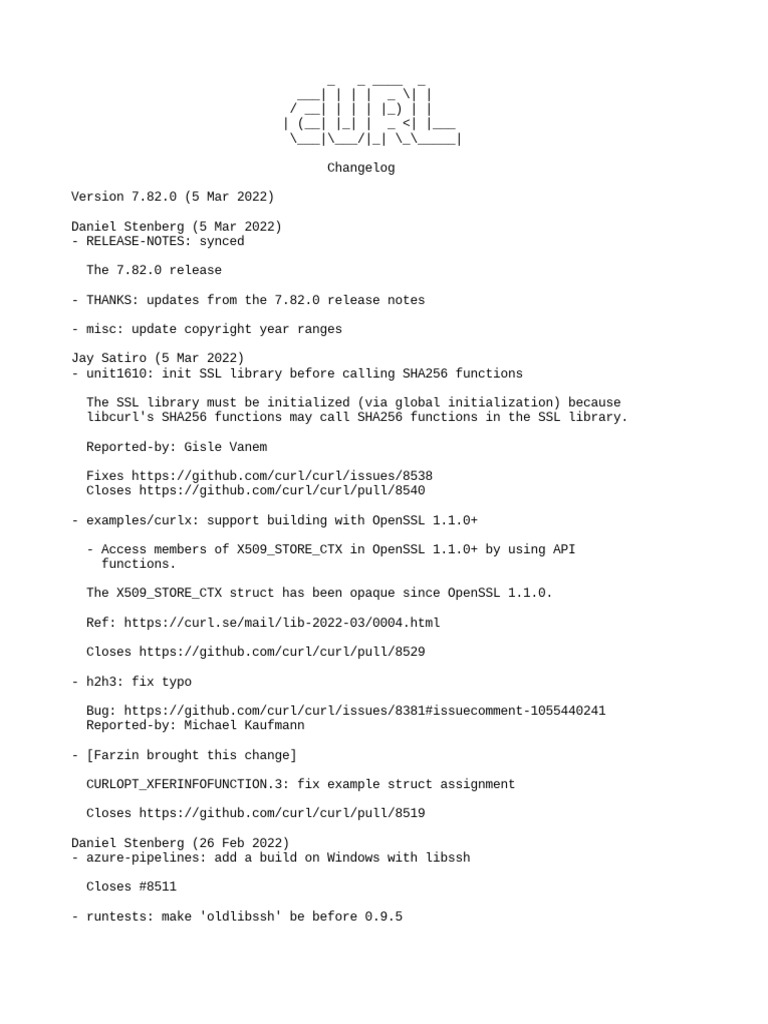 CHANGES | PDF | Transport Layer Security | Hypertext Transfer Protocol