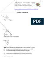 Atividades Geometria 8° Ano JR