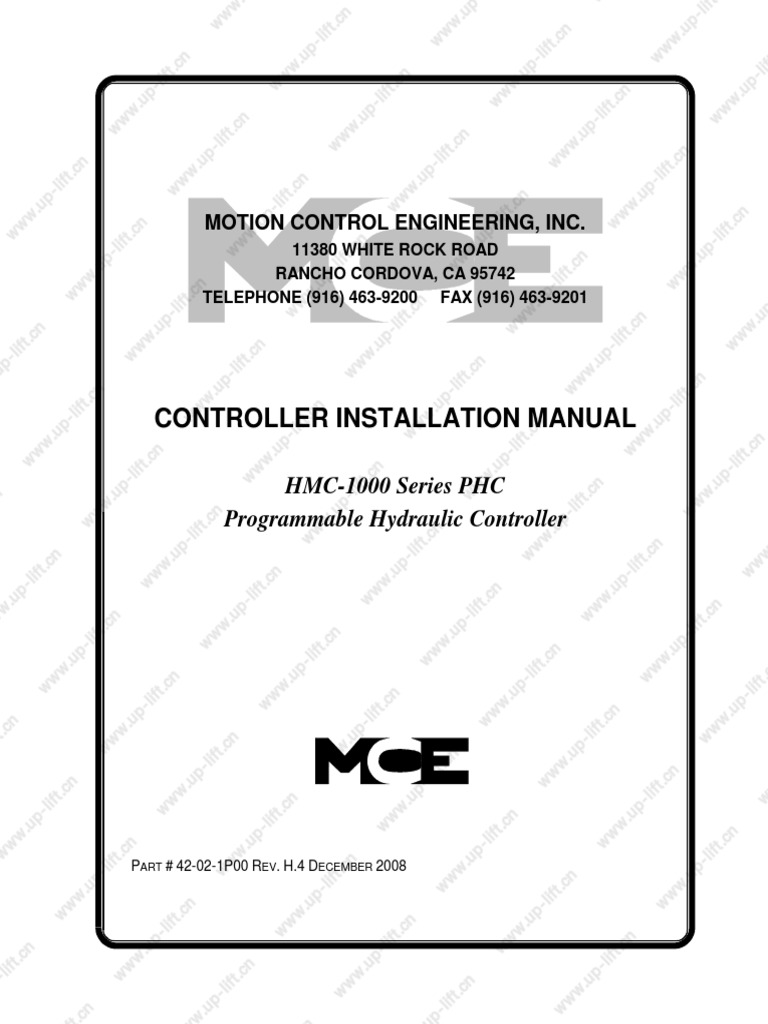 HMCPHC 42!02!1P00 HMC1000 Series PHC Programmable Hydraulic