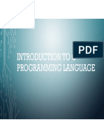 Topic 4 - Introduction To C Programming Language