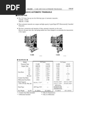 U140eand U241 Transmission Mechanics Clutch
