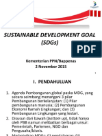 SUSTAINABLE DEVELOPMENT GOAL SDGs - 2 NOVEMBER 2015