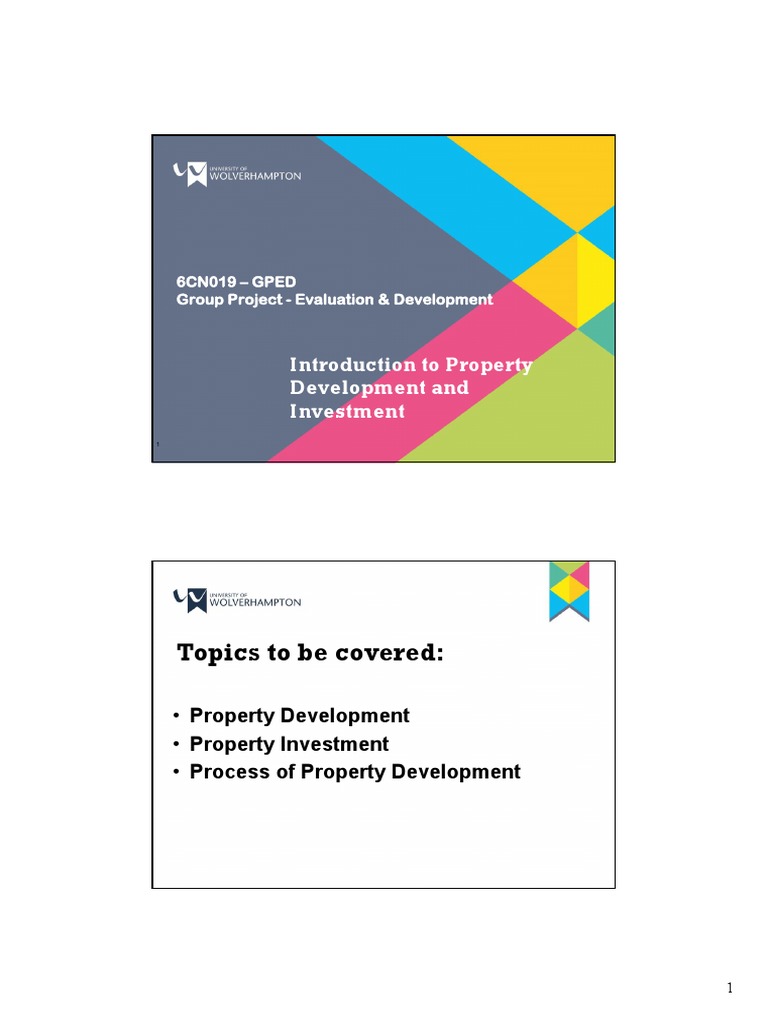 Lecture 2 - Introduction To Property Dev and Investment | PDF | Real ...