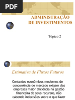 Tpico 2 - Estimativa Dos Fluxos Futuros