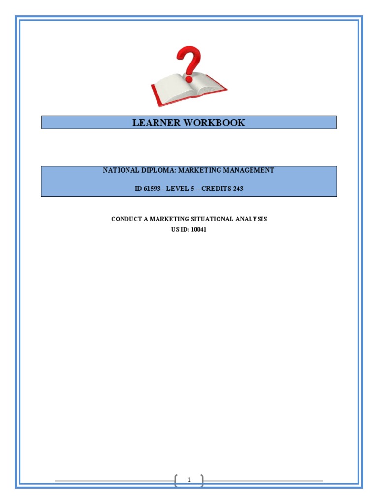 Learner Workbook (Formative Assessment) | PDF | Educational Assessment ...