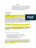 Que Son Los Plasticos y Tipos de Plasticos