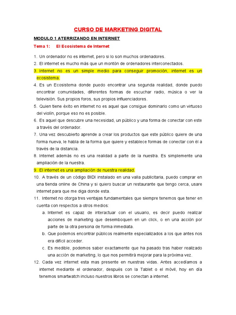 Introducción al Marketing Digital en Internet | PDF | Marketing | Internet