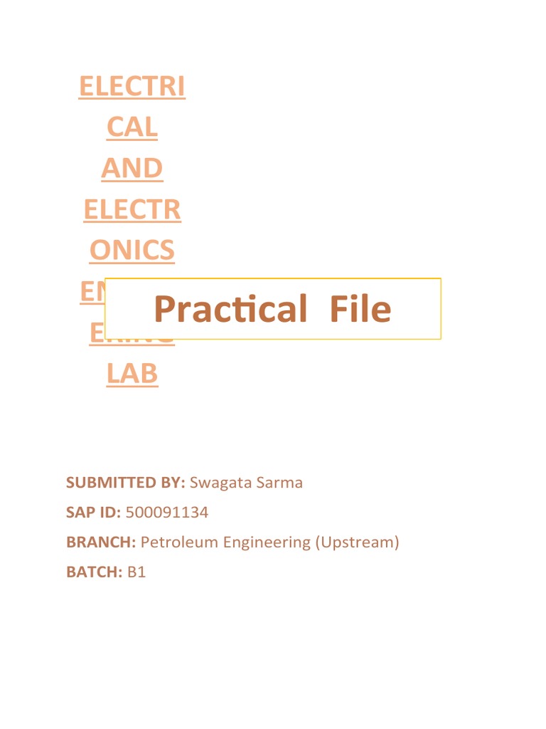 Elctronics and Electrical Practical | PDF