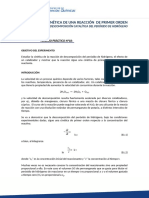 TP-4 Cinética Química - Cinética de Primer Orden